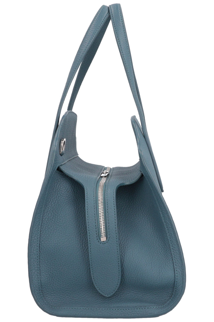 LORO PIANA Sac Sesia Moyen Cuir Pétrole
