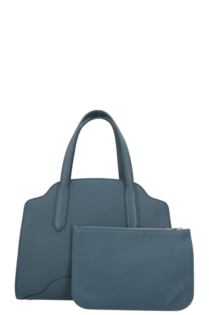 LORO PIANA Sac Sesia Moyen Cuir Pétrole