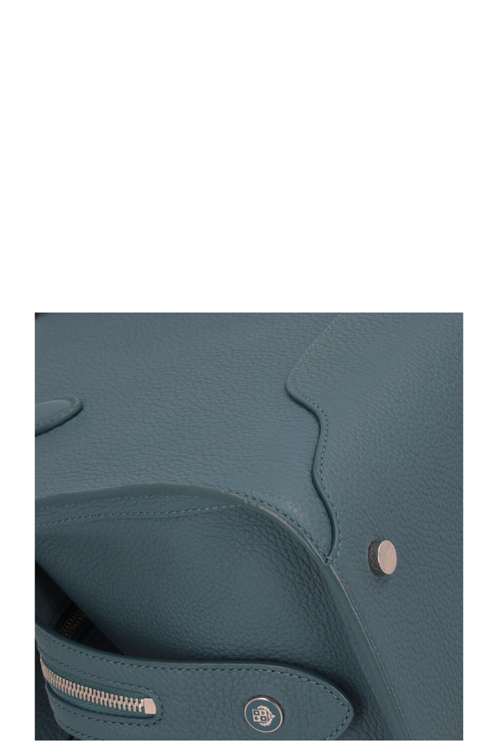 LORO PIANA Sac Sesia Moyen Cuir Pétrole