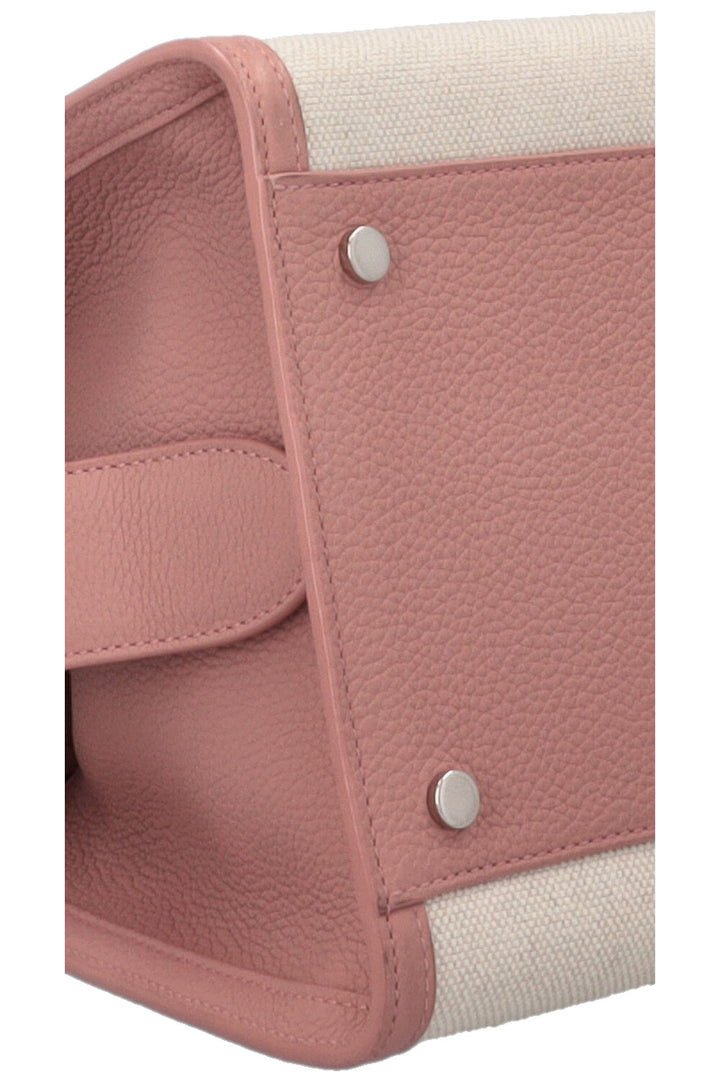 LORO PIANA Medium Sesia Canvas Hand Bag Blush
