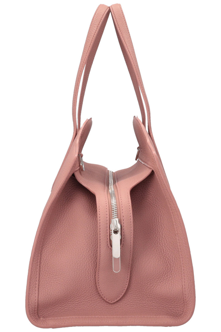 LORO PIANA Medium Sesia Canvas Hand Bag Blush