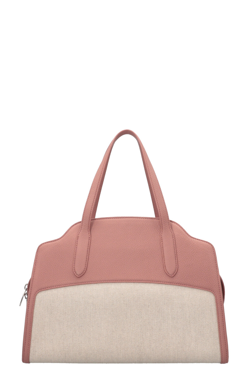 LORO PIANA Medium Sesia Canvas Hand Bag Blush