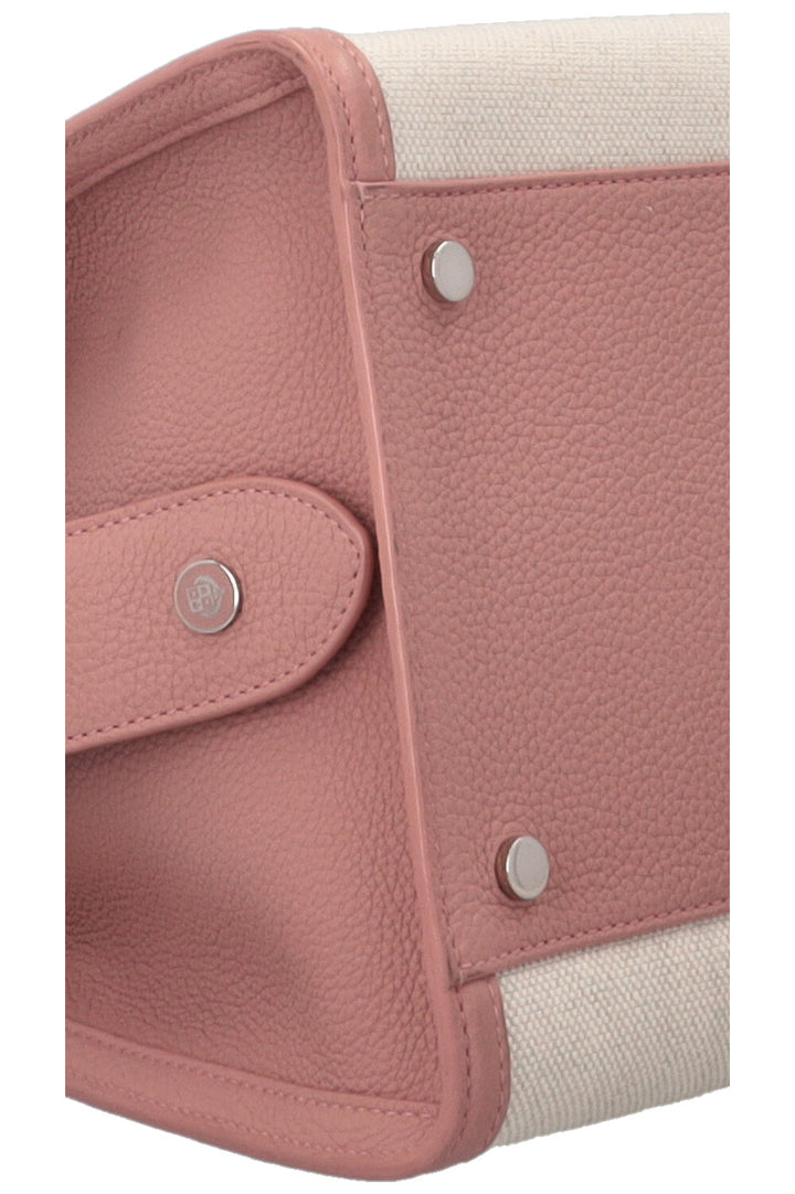 LORO PIANA Medium Sesia Canvas Hand Bag Blush