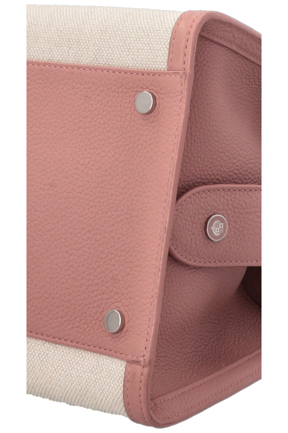 LORO PIANA Medium Sesia Canvas Hand Bag Blush