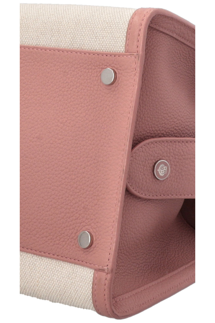 LORO PIANA Medium Sesia Canvas Hand Bag Blush