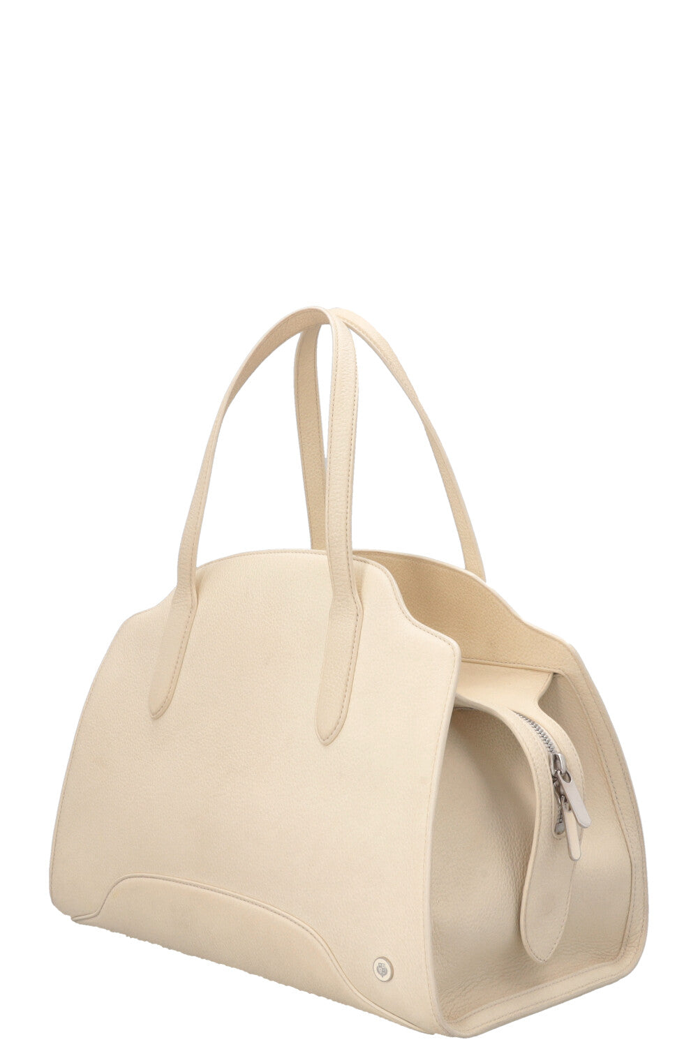LORO PIANA Medium Sesia Hand Bag Off-White