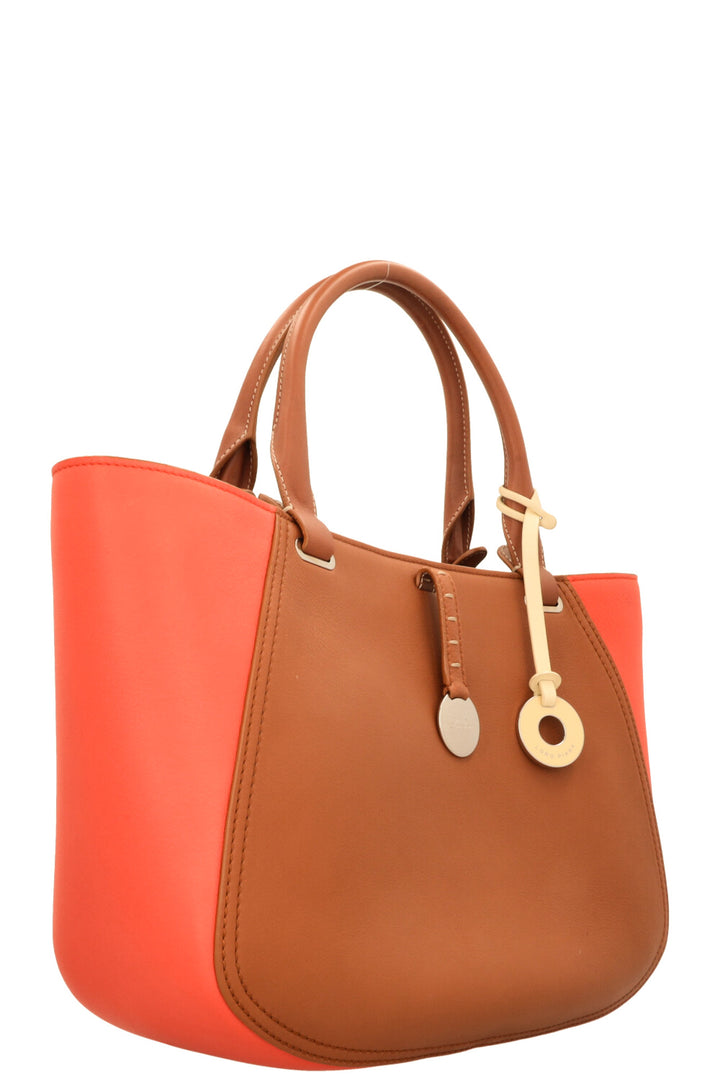 LORO PIANA Laguna Handle Bag Brown Orange