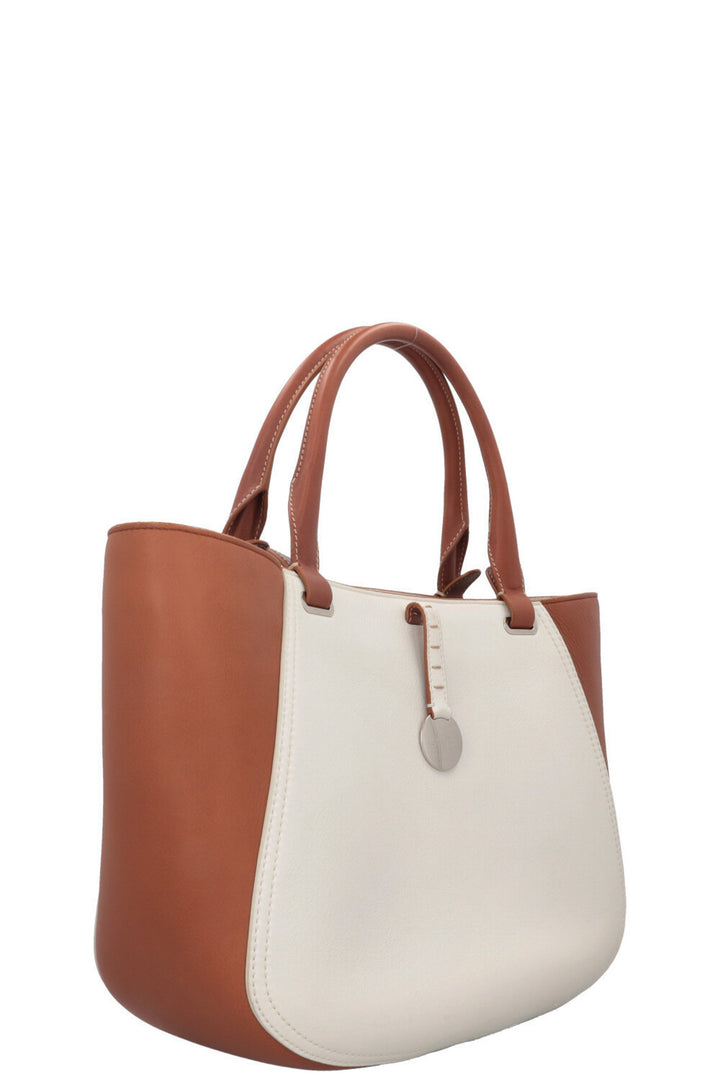 LORO PIANA Laguna Handle Bag Brown White