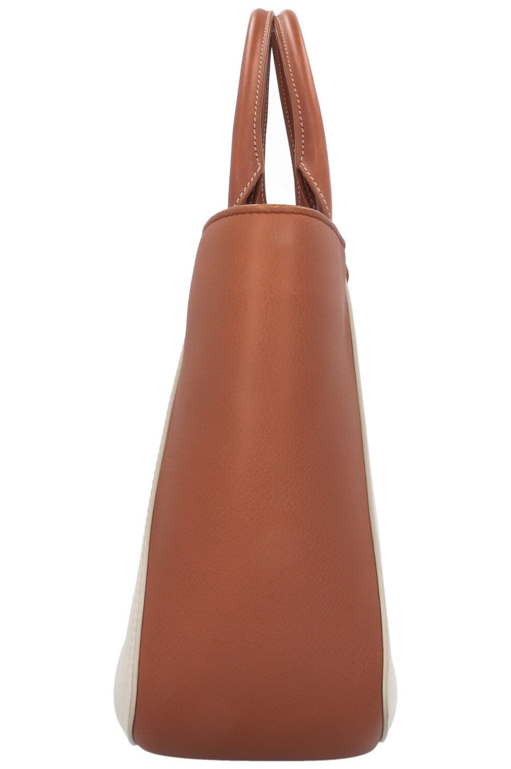 LORO PIANA Laguna Handle Bag Brown White