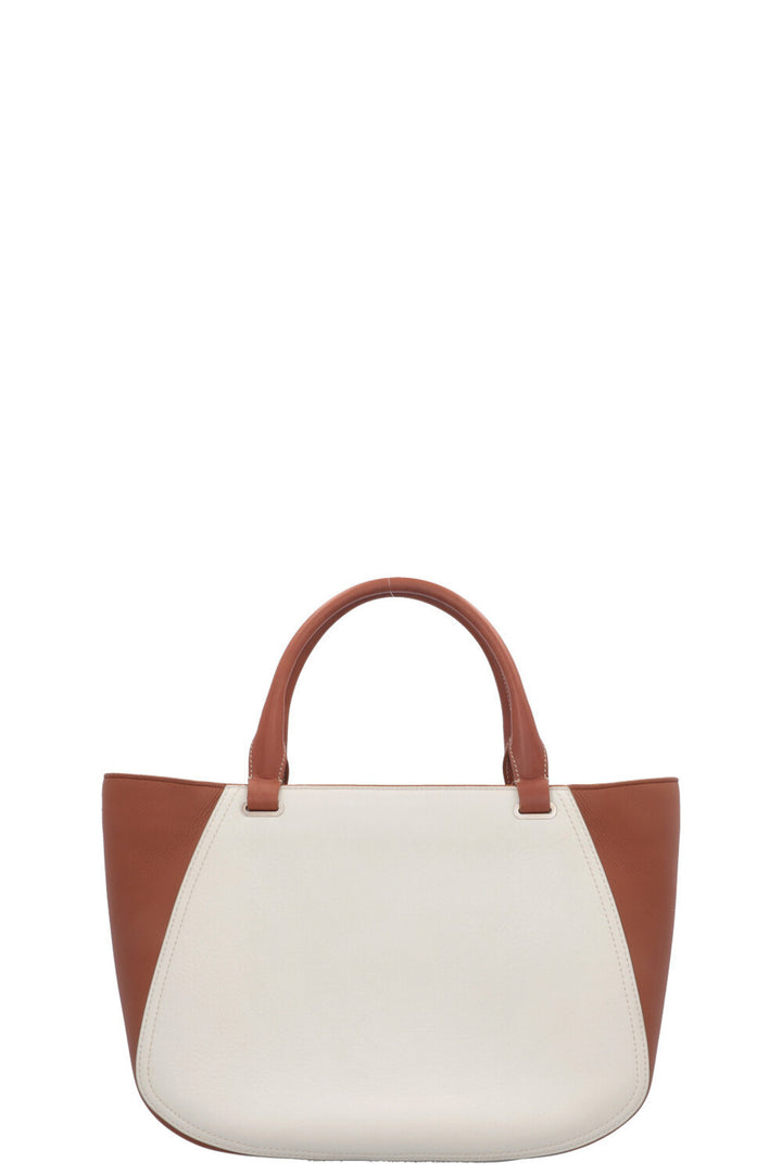 LORO PIANA Laguna Handle Bag Brown White