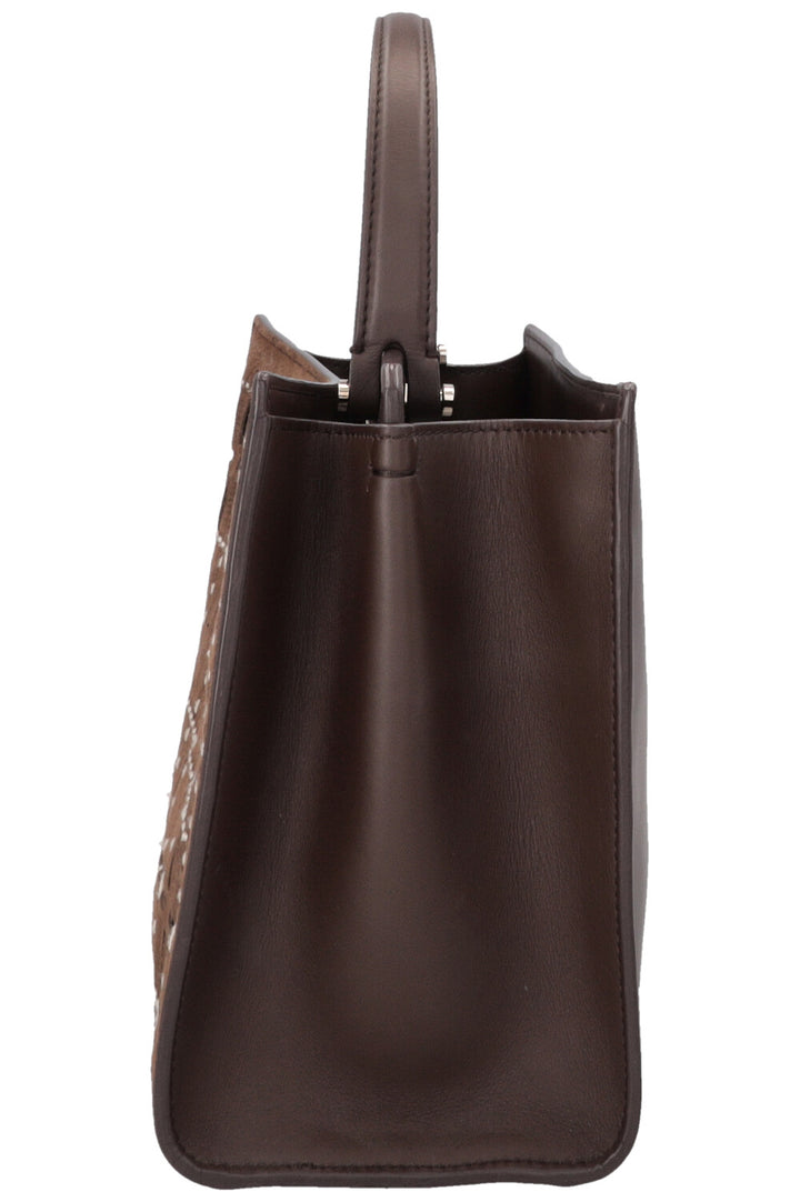 LORO PIANA Contrast Stitch Tote Bag Brown