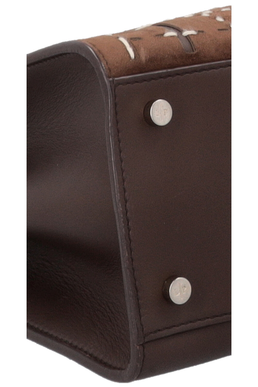 LORO PIANA Contrast Stitch Tote Bag Brown