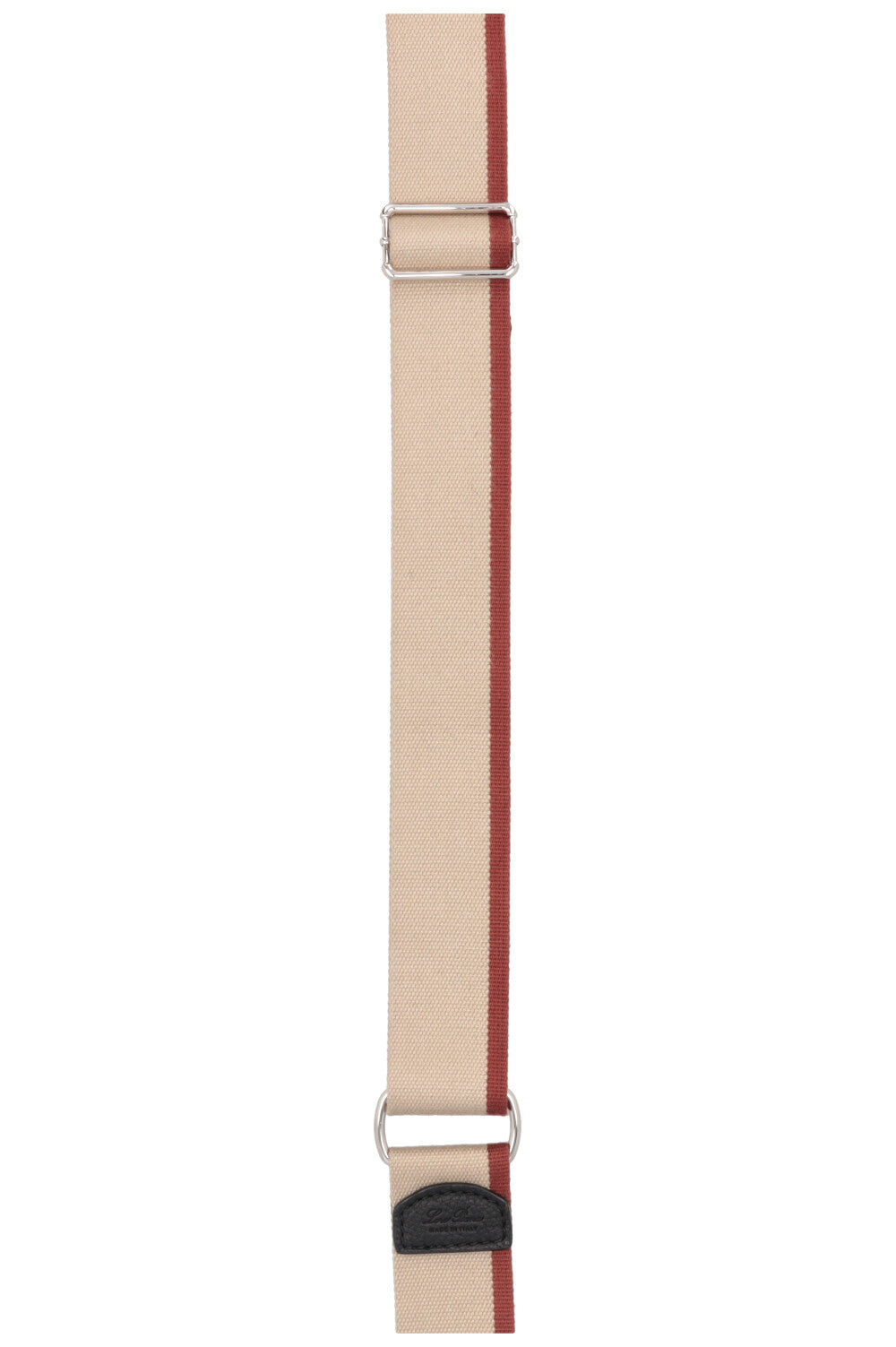 LORO PIANA Canvas Strap Bicolor Beige Burgundy