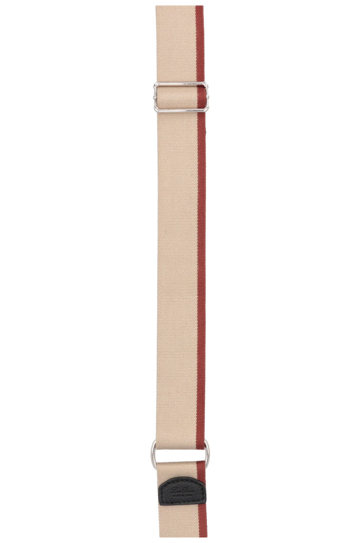 LORO PIANA Canvas Strap Bicolor Beige Burgundy