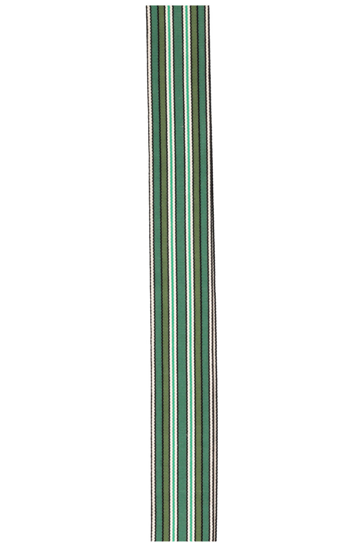 LORO PIANA Striped Canvas Strap Green