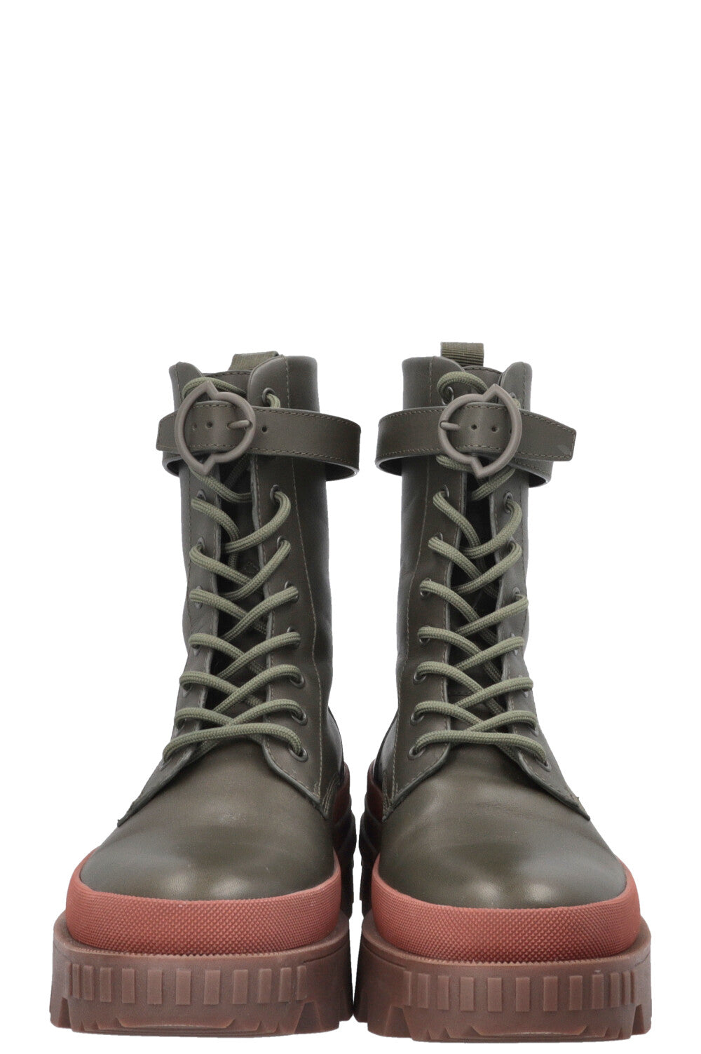 Bottines à boucle MONCLER Carinne vertes