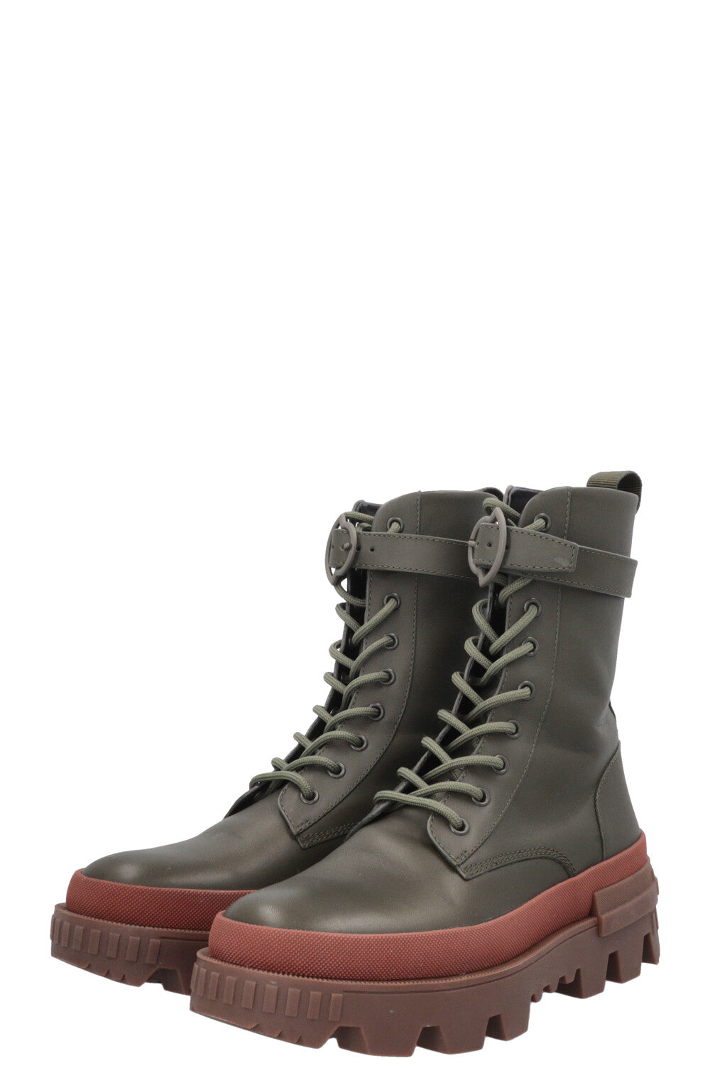 Bottines à boucle MONCLER Carinne vertes