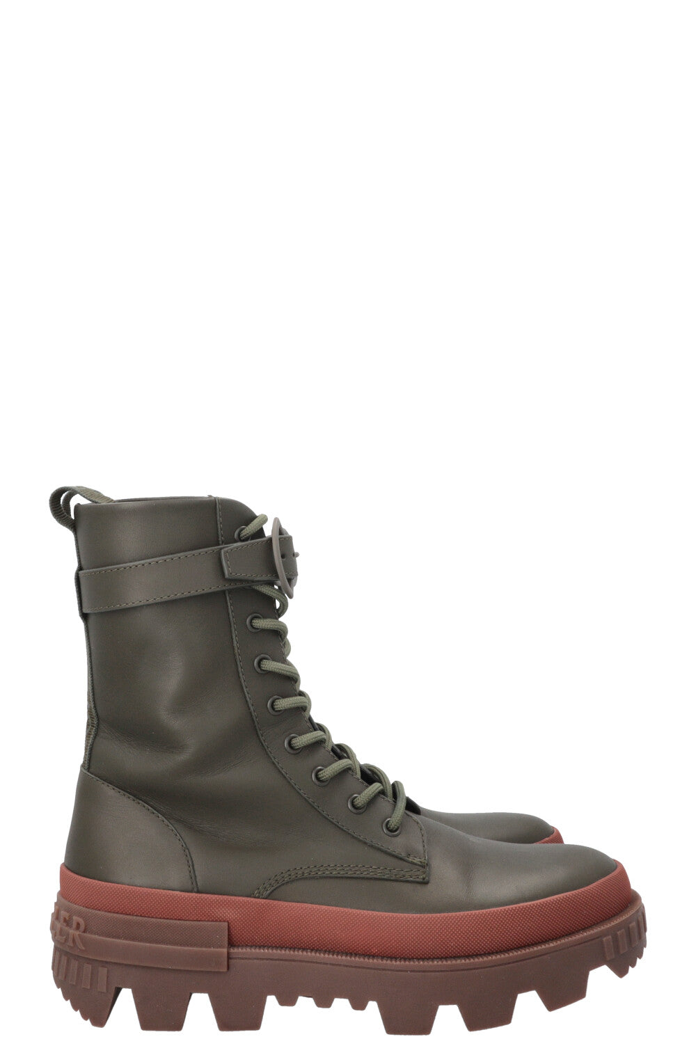 Bottines à boucle MONCLER Carinne vertes