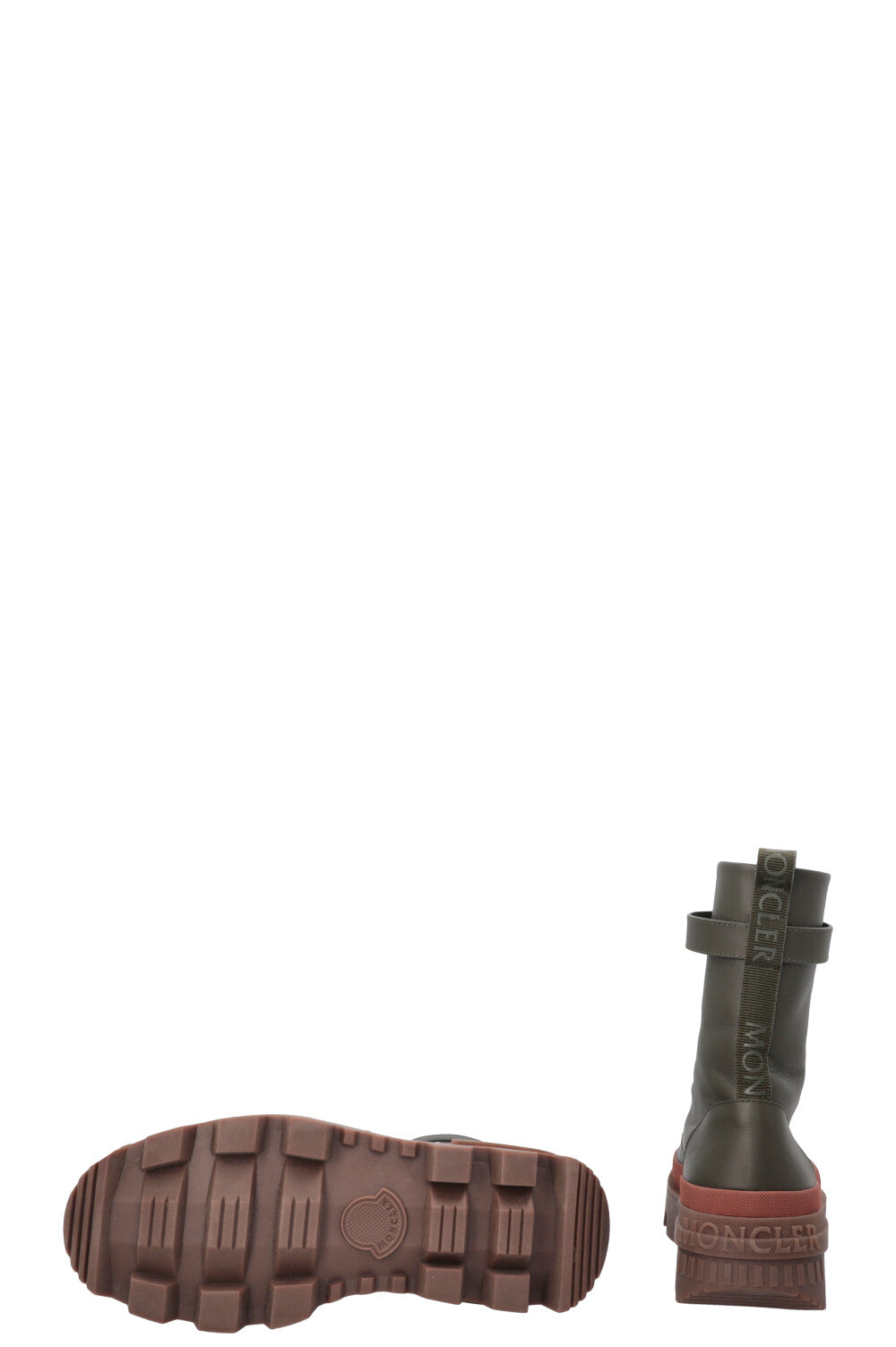 Bottines à boucle MONCLER Carinne vertes