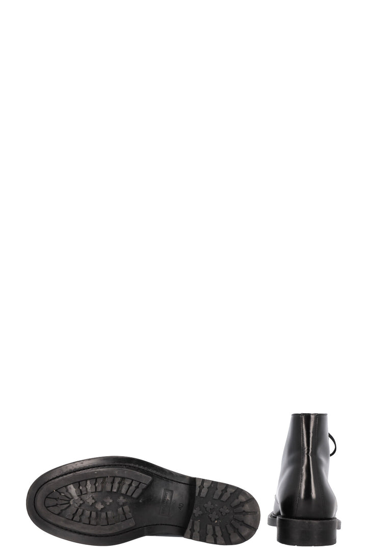 SAINT LAURENT Army Lace Up Boots Black