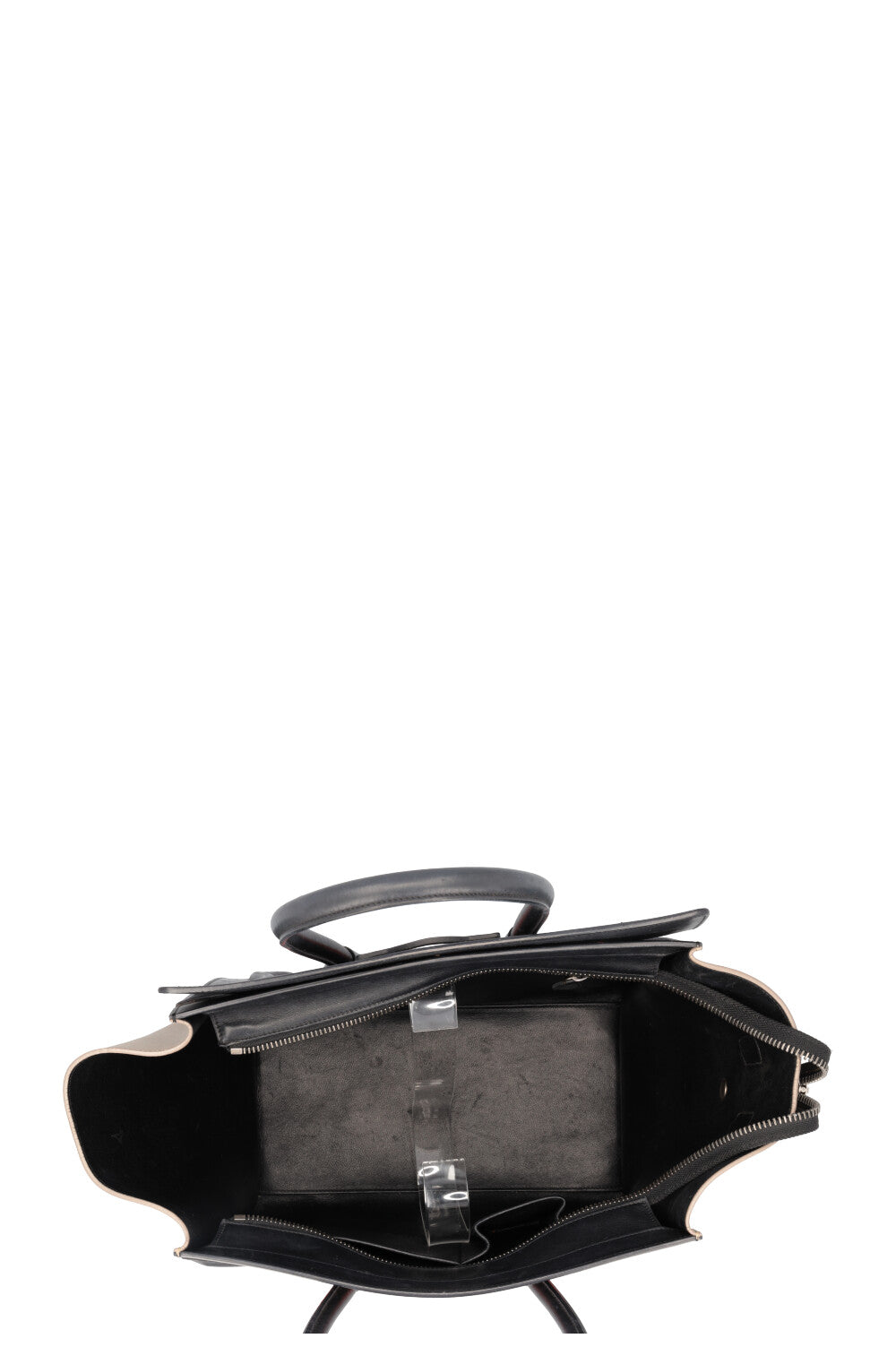 CÉLINE Mini Luggage Tricolor Black Orange Greyge