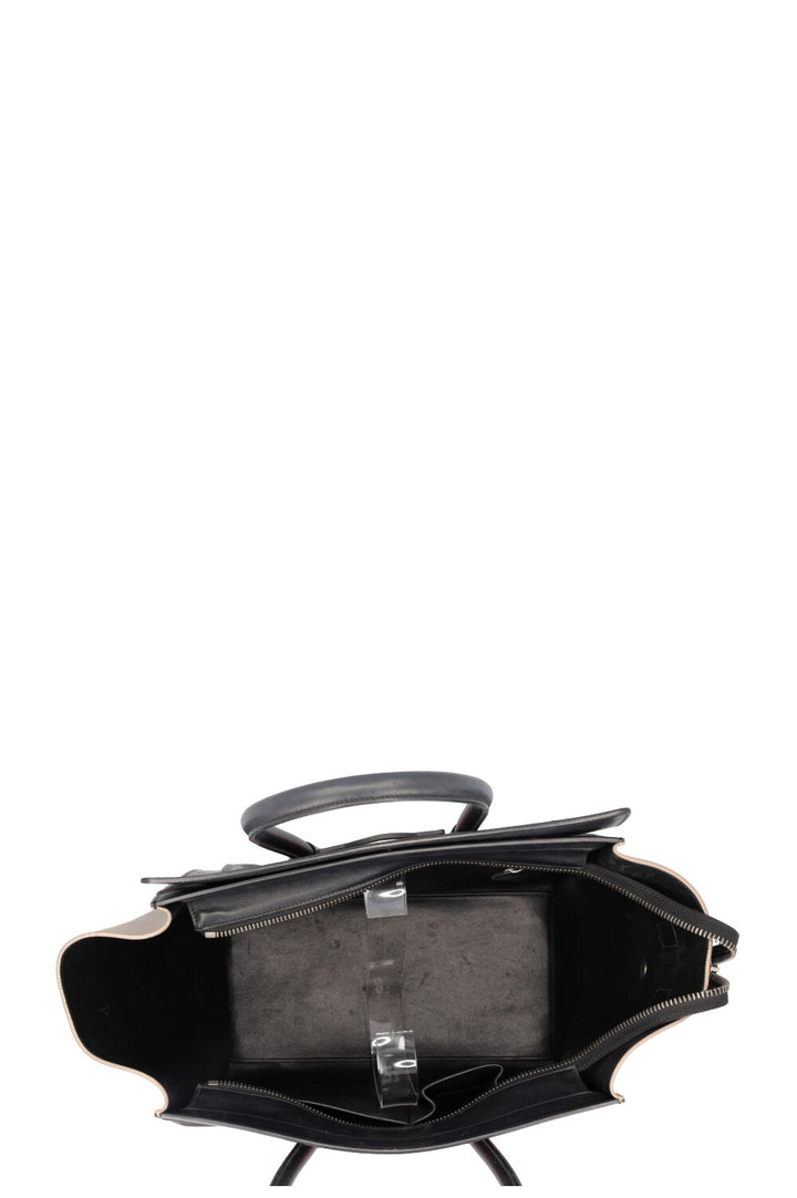 CÉLINE Mini Luggage Tricolor Black Orange Greyge