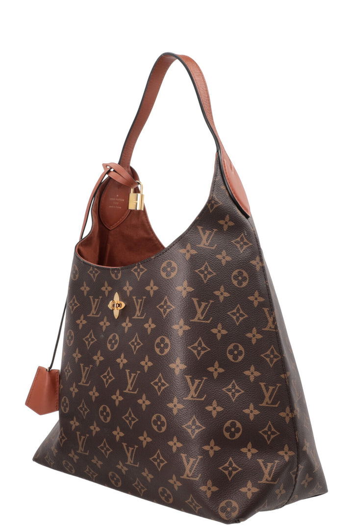 LOUIS VUITTON Flower Hobo Bag MNG Canvas