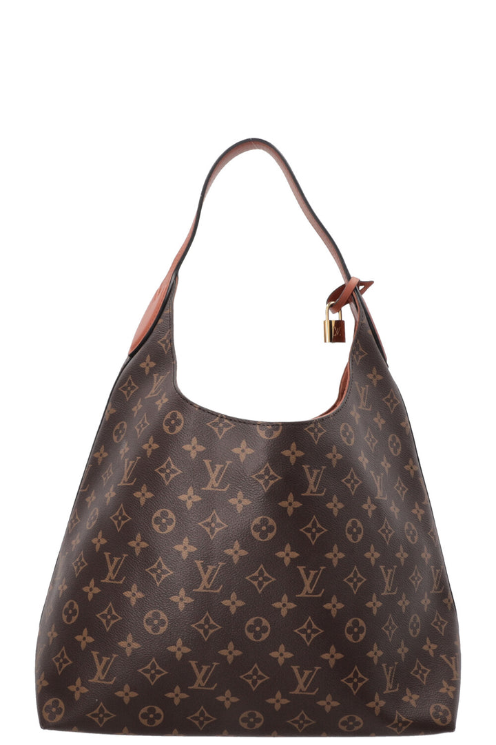 LOUIS VUITTON Flower Hobo Bag MNG Canvas