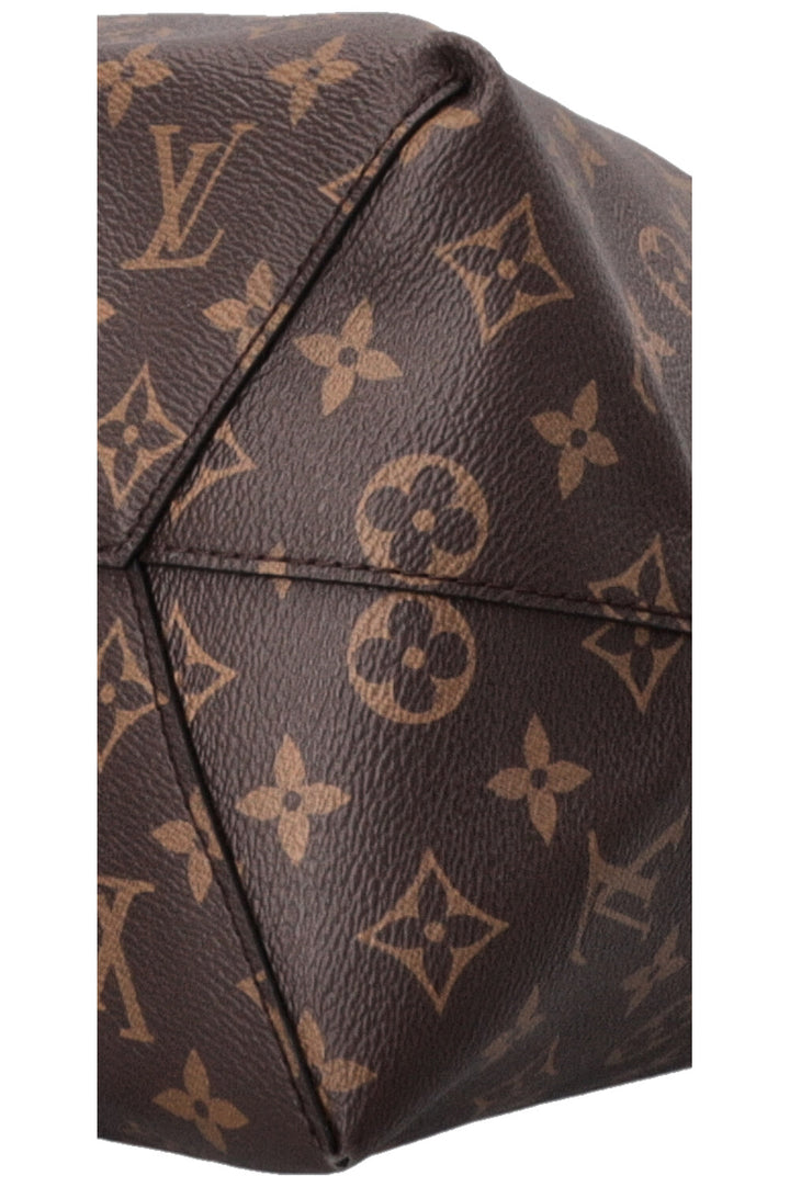 LOUIS VUITTON Flower Hobo Bag MNG Canvas