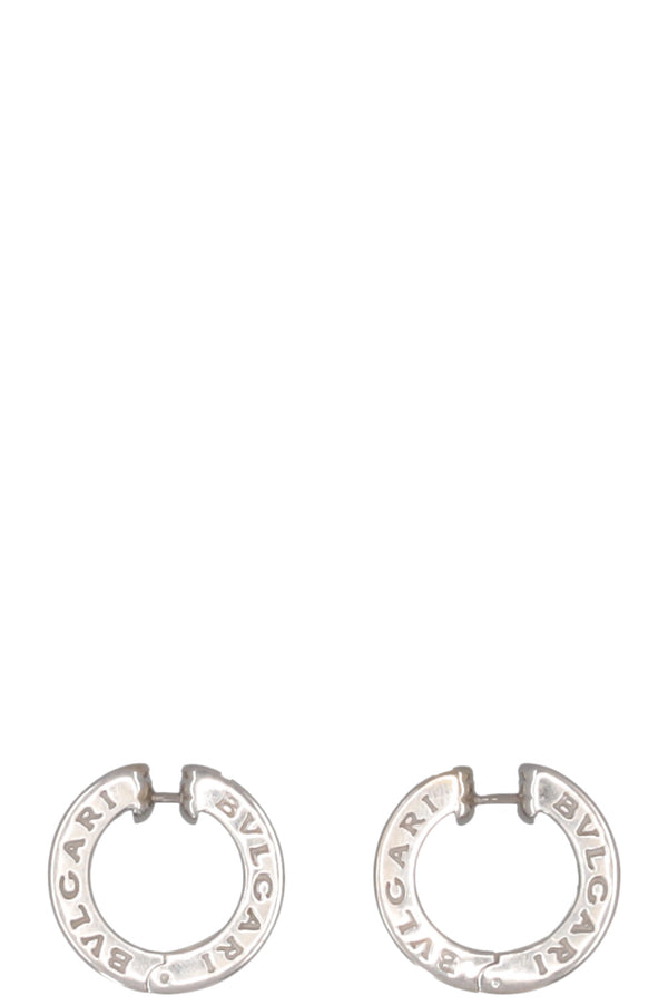 BVLGARI B.Zero Hoop Earrings Diamond 18k White Gold