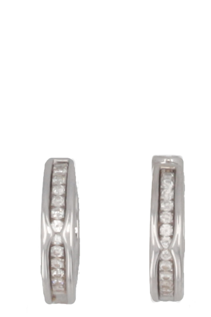 Boucles d'oreilles créoles B.Zero de BVLGARI, en or blanc 18 carats et diamants.