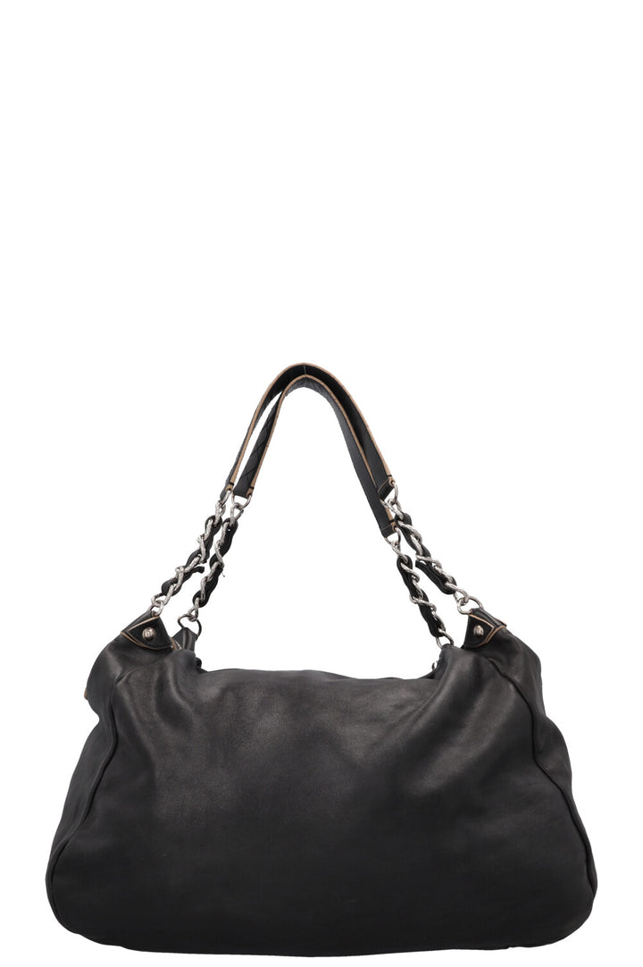 CHANEL CC Hobo Tote Leather Black