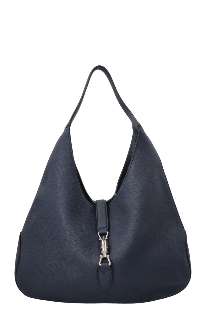 Sac hobo Jackie grand format GUCCI en cuir bleu