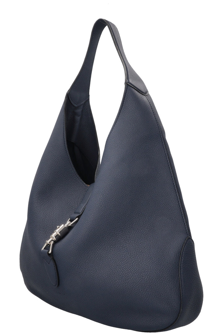 Sac hobo Jackie grand format GUCCI en cuir bleu