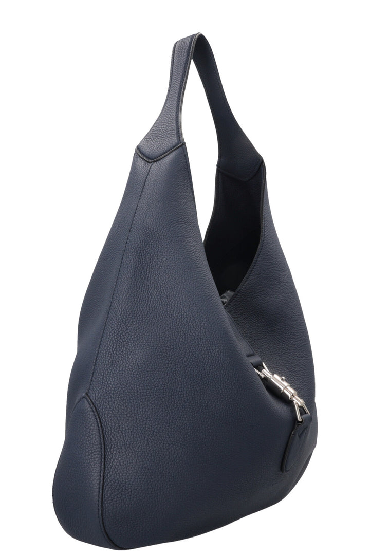 Sac hobo Jackie grand format GUCCI en cuir bleu