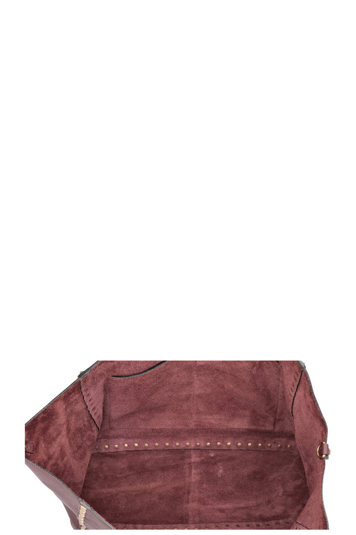 VALENTINO Rockstud Shopping Tote Bordeaux