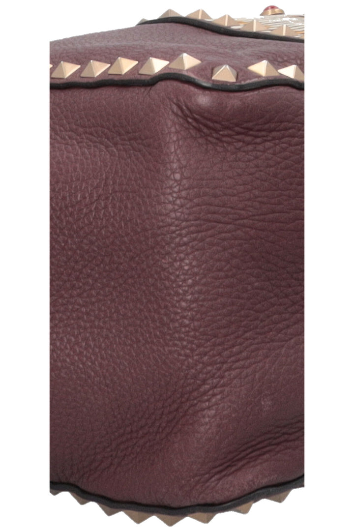 VALENTINO Rockstud Shopping Tote Bordeaux