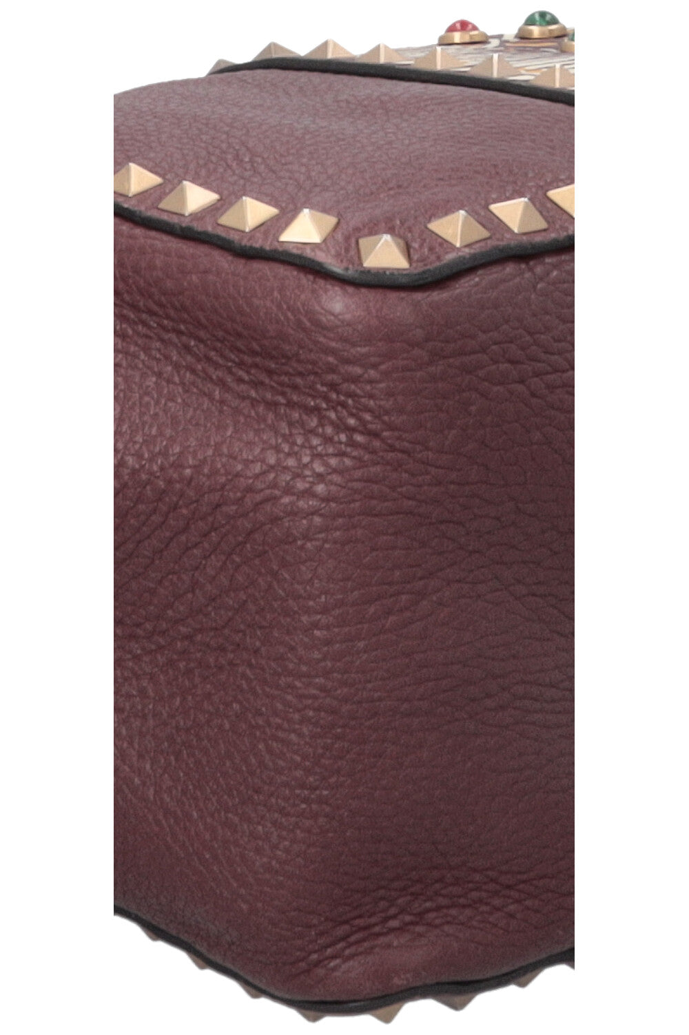 VALENTINO Rockstud Shopping Tote Bordeaux