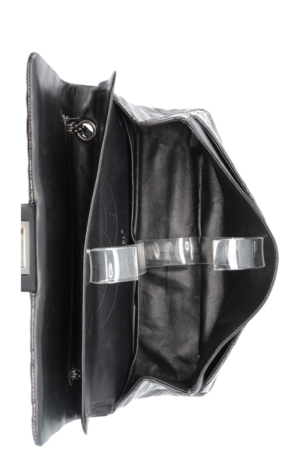 CHANEL 2.55 Reissue Double Flap Maxi Black Patent