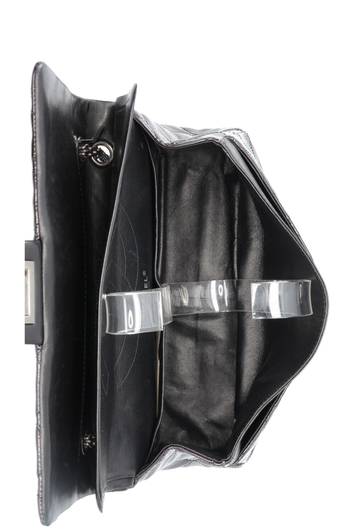 CHANEL 2.55 Reissue Double Flap Maxi Black Patent
