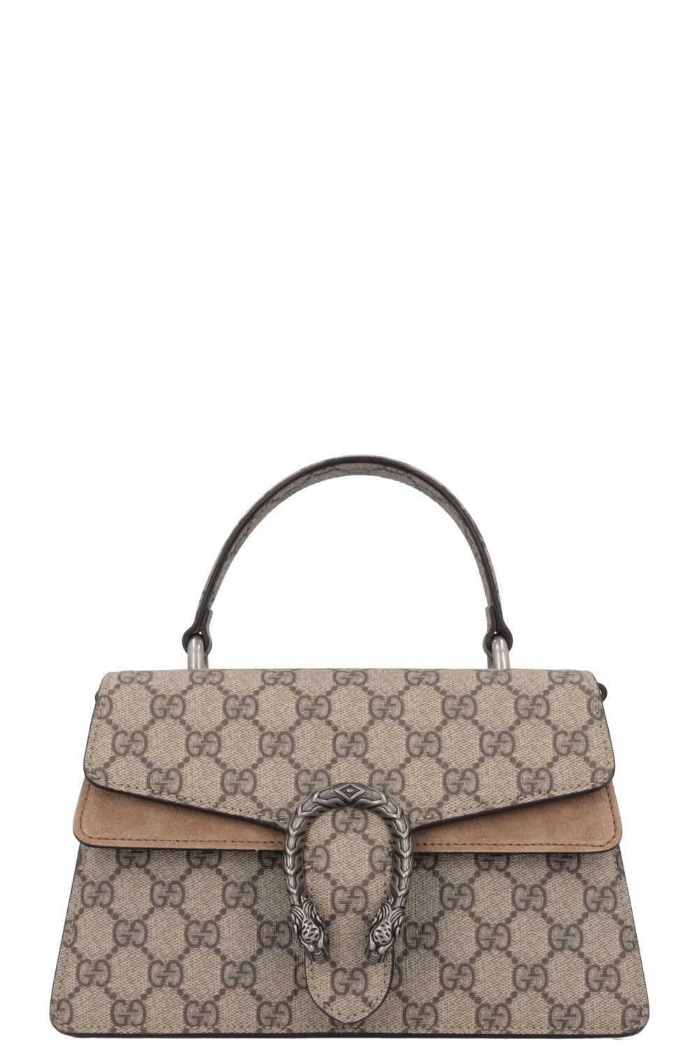 GUCCI Dionysus Top Handle Bag GG Supreme Beige
