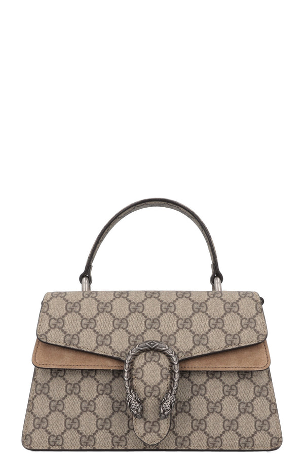 GUCCI Dionysus Top Handle Bag GG Supreme Beige