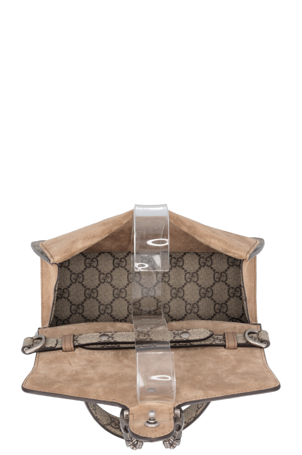 GUCCI Dionysus Top Handle Bag GG Supreme Beige