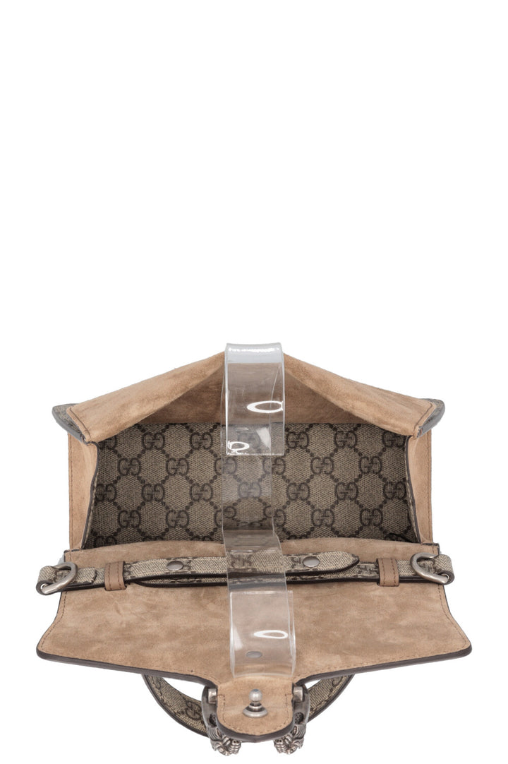 GUCCI Dionysus Top Handle Bag GG Supreme Beige