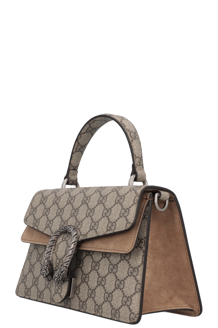 GUCCI Dionysus Top Handle Bag GG Supreme Beige