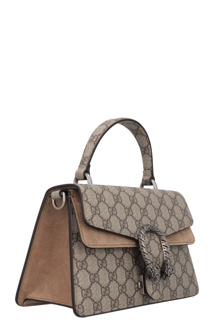 GUCCI Dionysus Top Handle Bag GG Supreme Beige