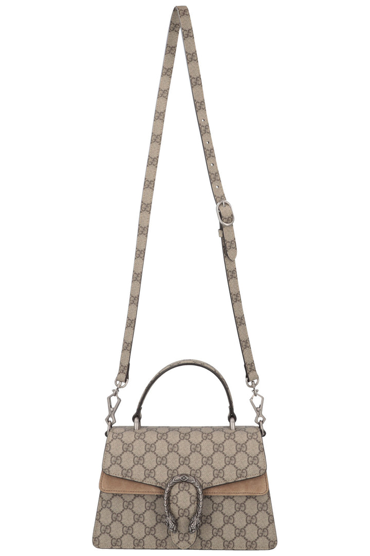 GUCCI Dionysus Top Handle Bag GG Supreme Beige