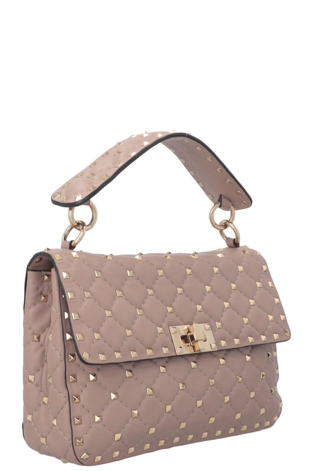 VALENTINO Medium Rockstud Spike Crossbody Bag Leather Nude