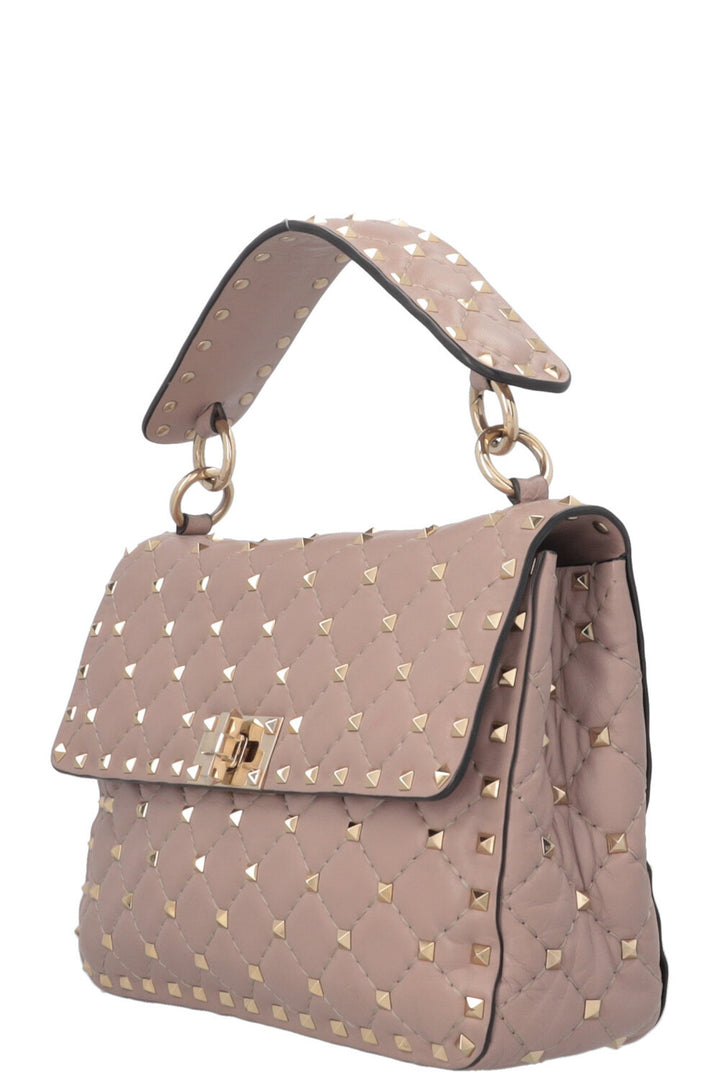 VALENTINO Medium Rockstud Spike Crossbody Bag Leather Nude