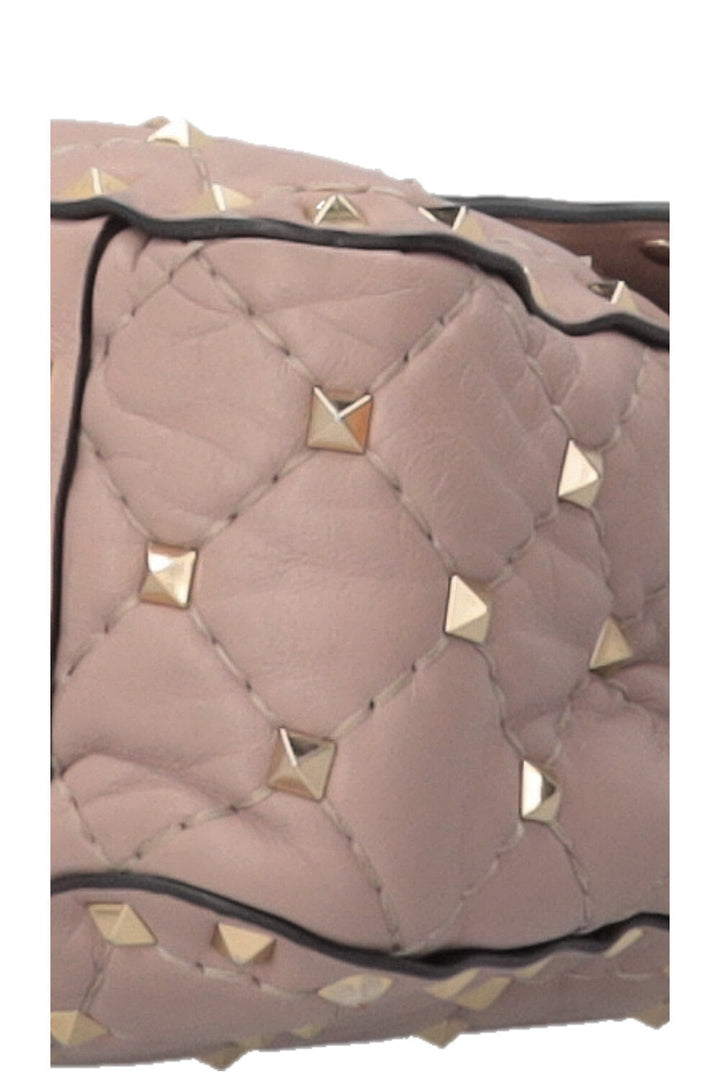 VALENTINO Medium Rockstud Spike Crossbody Bag Leather Nude